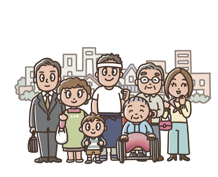 小・中学生のための福祉のしごとガイド　イラスト